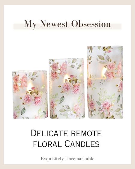 The floral battery operated remote candles are my new cottage style home decor obsession!!

#LTKunder50 #LTKSeasonal #LTKhome