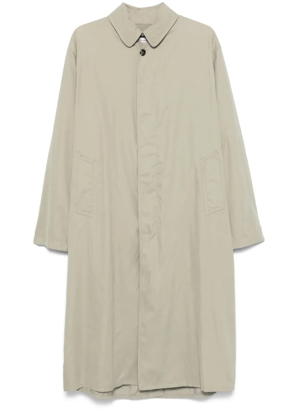 Maison Margiela four-stitch Logo Trench Coat | Neutrals | FARFETCH | Farfetch Global
