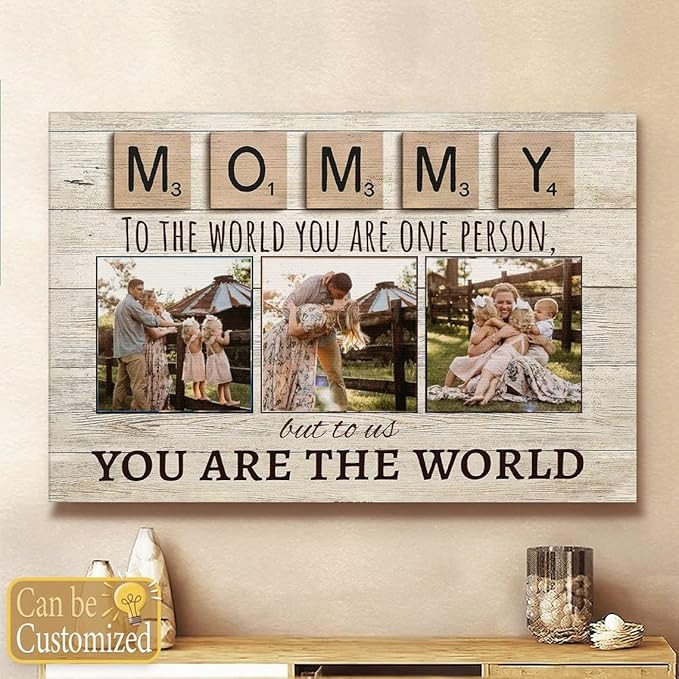 VIRAGIL Personalized Mom Gift - Mommy To The World You Are One Person Canvas, Happy Mothers Day G... | Amazon (US)