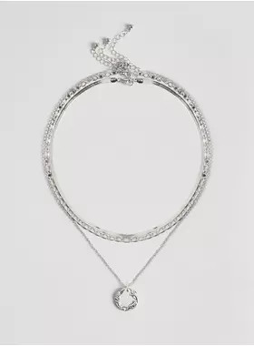 Layered Hammered Disc Necklace | Torrid (US & Canada)