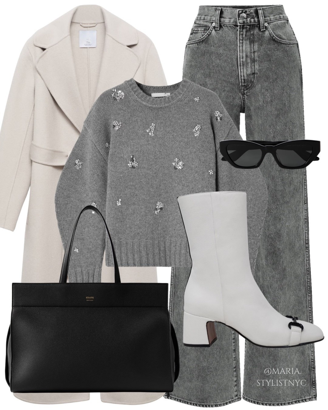 Gray Jeans Outfit Idea 🖤🤍🩶✨

#LTKStyleTip #LTKItBag #LTKShoeCrush