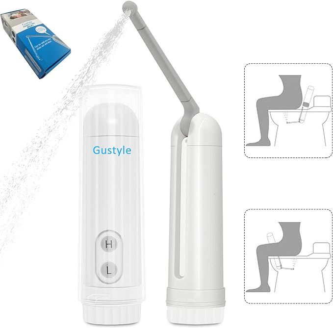[2nd Generation] Portable Travel Bidet by GUSTYLE, IPX6 Waterproof Electric Bidet Sprayer with Au... | Amazon (US)