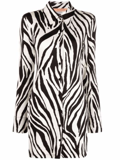 zebra print shirt dress | Farfetch (US)