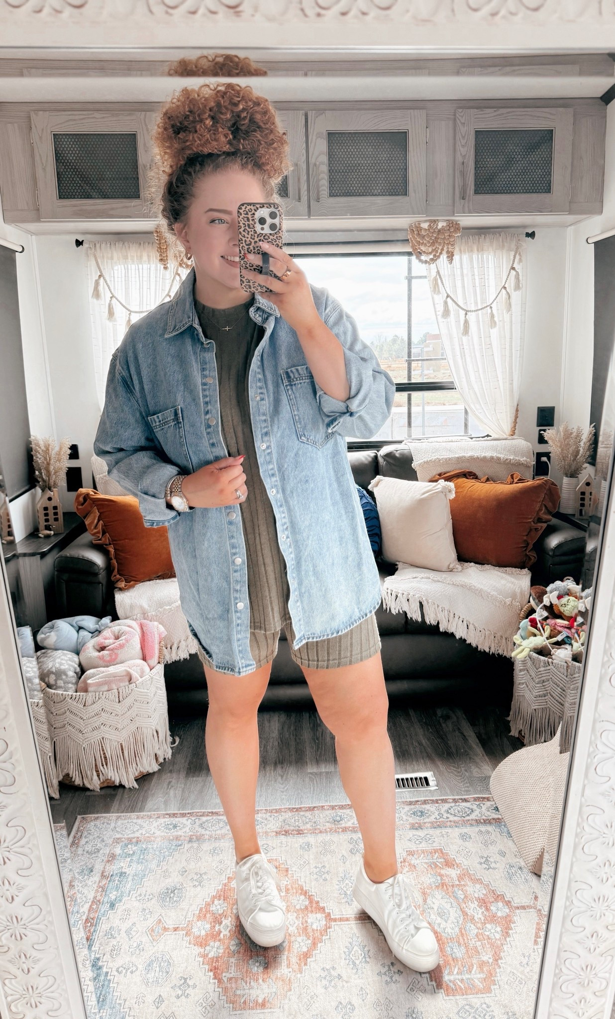 Spring travel mood activated 🌸✈️ Oversized layers, easy movement, and pieces that make packing (and wearing!) so simple. This combo will be my go to for airport days, weekend trips, and warm spring adventures 🤍 spring travel outfit | green two piece set | oversized denim shirt outfit | white platform sneakers | spring travel style | airport outfit ideas | comfy travel set | matching set outfit | casual chic travel outfit | weekend getaway look | spring athleisure | elevated loungewear | travel day outfit | road trip outfit | vacation ready outfit | effortless spring outfit | amazon fashion finds | amazon two piece set | amazon sneakers | amazon oversized shirt | spring break outfit | capsule wardrobe spring | comfy cute outfit | casual weekend outfit | everyday spring style | travel capsule outfit | lightweight spring layers | trendy spring outfit | laid back spring style | soft girl spring outfit


#LTKdayinmylife #LTKgrwm #LTKootd