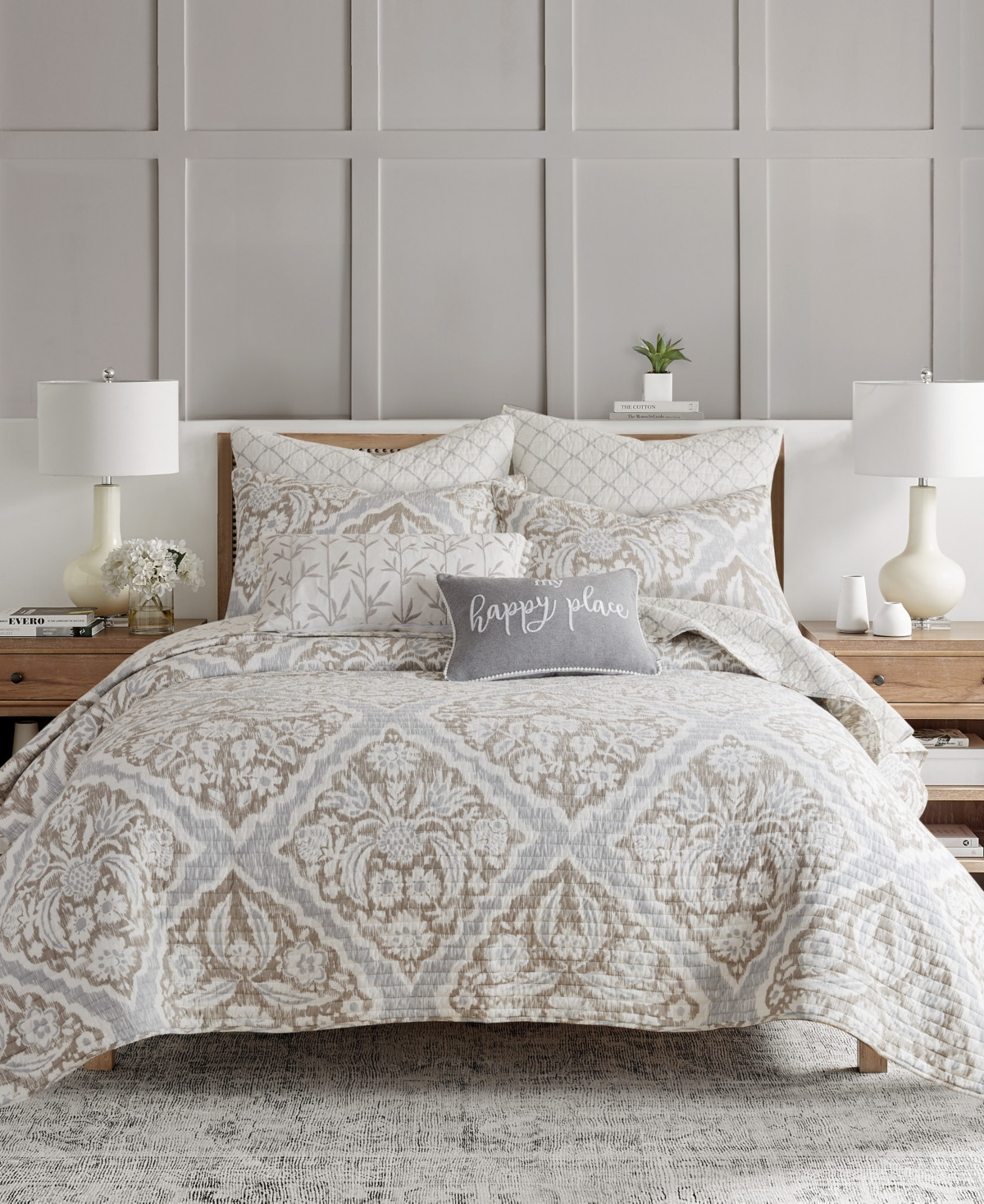 Levtex Becker Reversible 3-Pc. Quilt Set, King/California King - Taupe | Macy's