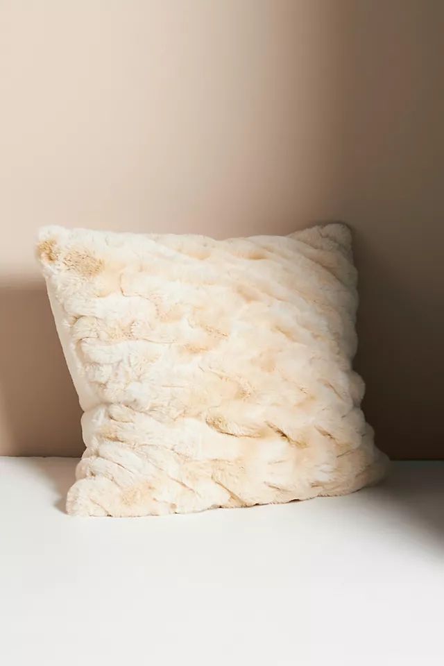 Luxe Dyed Faux Fur Pillow | Anthropologie (US)