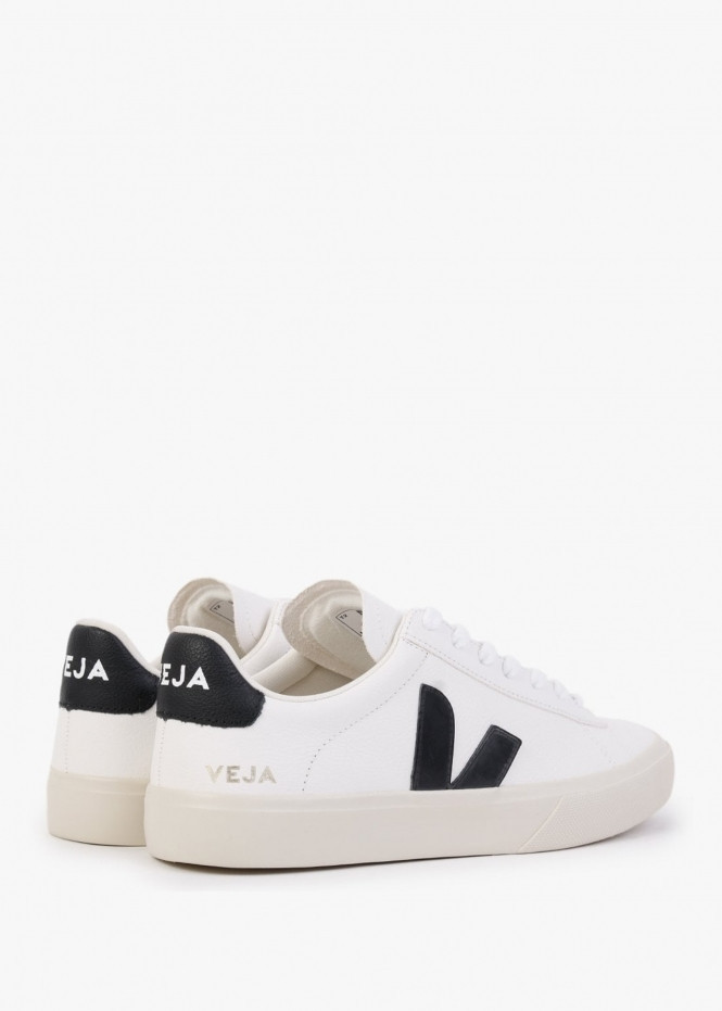 Campo Chromefree Leather Extra White Black Trainers | Daniel Footwear (UK)