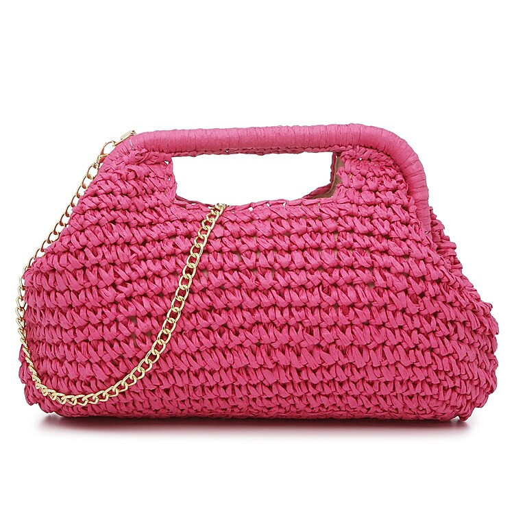 Kelly & Katie Straw Clutch | Women's | Bright Pink | Size Not Applicable | Handbags | Clutch | DSW