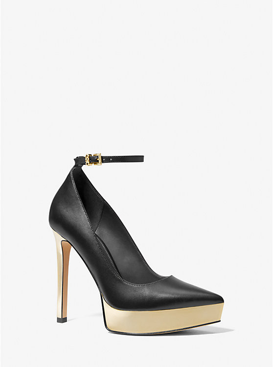 Xenia Leather Platform Pump | Michael Kors US