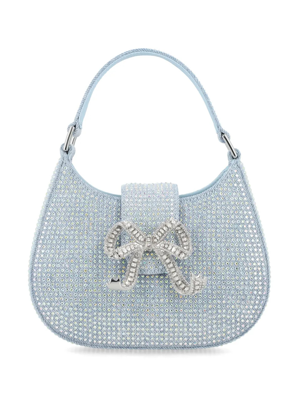 Rhinestone Denim Cresct bag | Farfetch Global