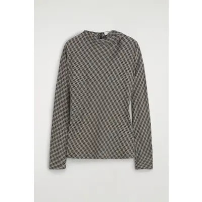 Draped Checked Top | Nordstrom