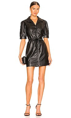 PAIGE Mayslie Vegan Leather Dress in Black from Revolve.com | Revolve Clothing (Global)