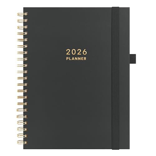 And Per Se 2026 Planner, A4 Size-Daily, Weekly & 18-Monthly Planner, Daily Schedule, Monthly Tabs, 100 GSM Thick Paper(Black) | Amazon (US)