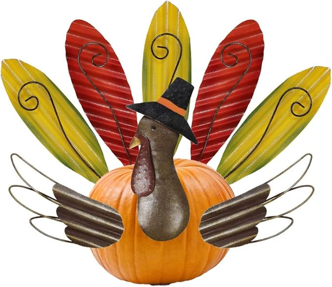 FORUP Pumpkin Turkey Making Kit, Metal Thanksgiving DIY Pumpkin, Poke into Pumpkin, Thanksgiving ... | Amazon (US)