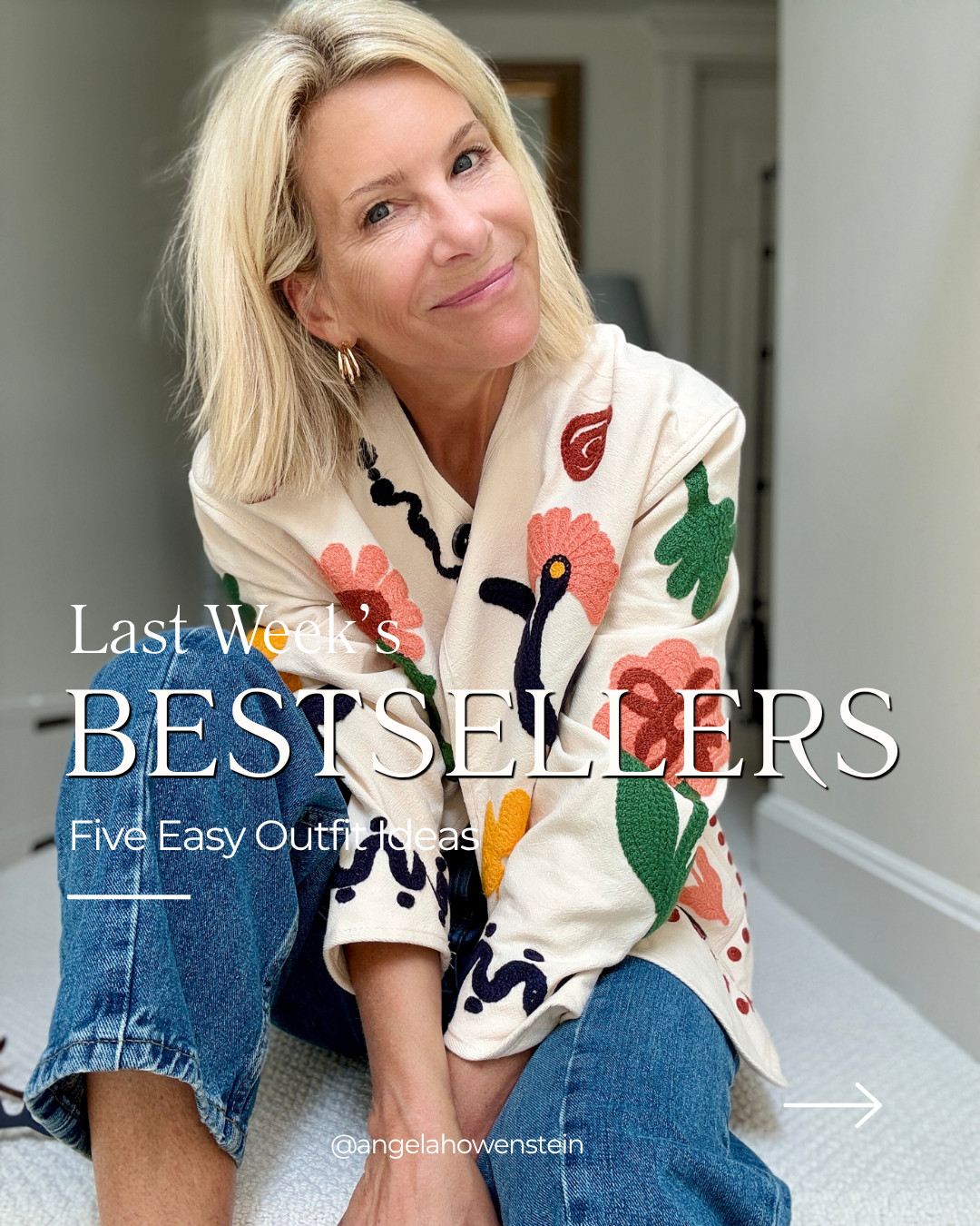 Last week’s bestsellers are all in one place, and styled into five easy outfits to inspire your next look! 

From the embroidered statement jacket to versatile denim and easy everyday basics, these are the pieces you loved most, and they’re still worth adding to your wardrobe.

👩‍💻 LTK PRO TIPS
❤️ Heart = Support my posts ;-)
🔖 Save = Get sale & restock alerts for the things you love!
📋 Lists = Keep favorites organized (List ideas: Christmas, Birthdays, and Vacations!)
📲 Share = Send lists and products to a friend (or your daughters like me).
💬 Comment = Ask me anything, and I’ll answer. ;-)

#LTKootd #LTKSeasonal #LTKOver40