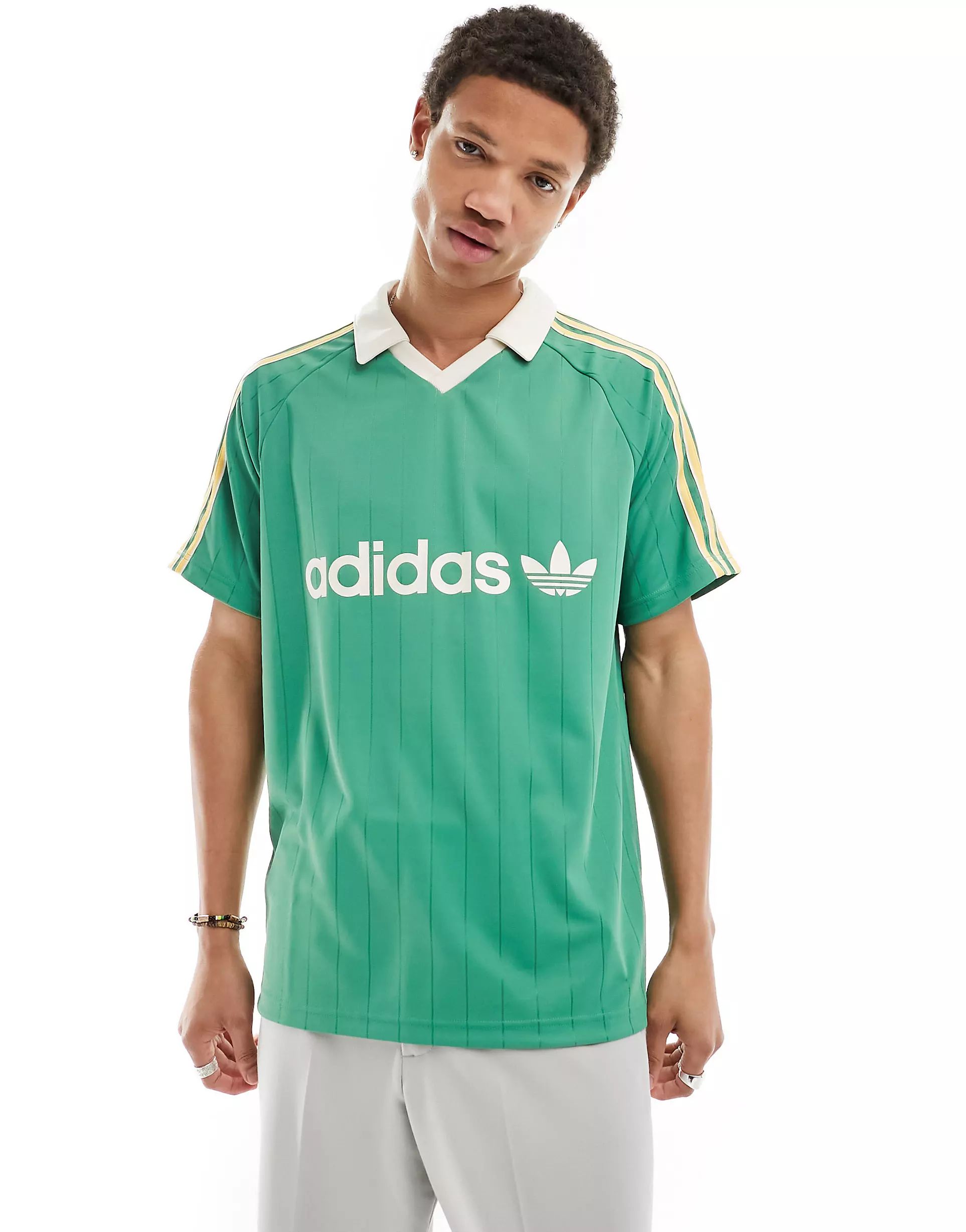 adidas Originals retro polo shirt in green | ASOS | ASOS (Global)
