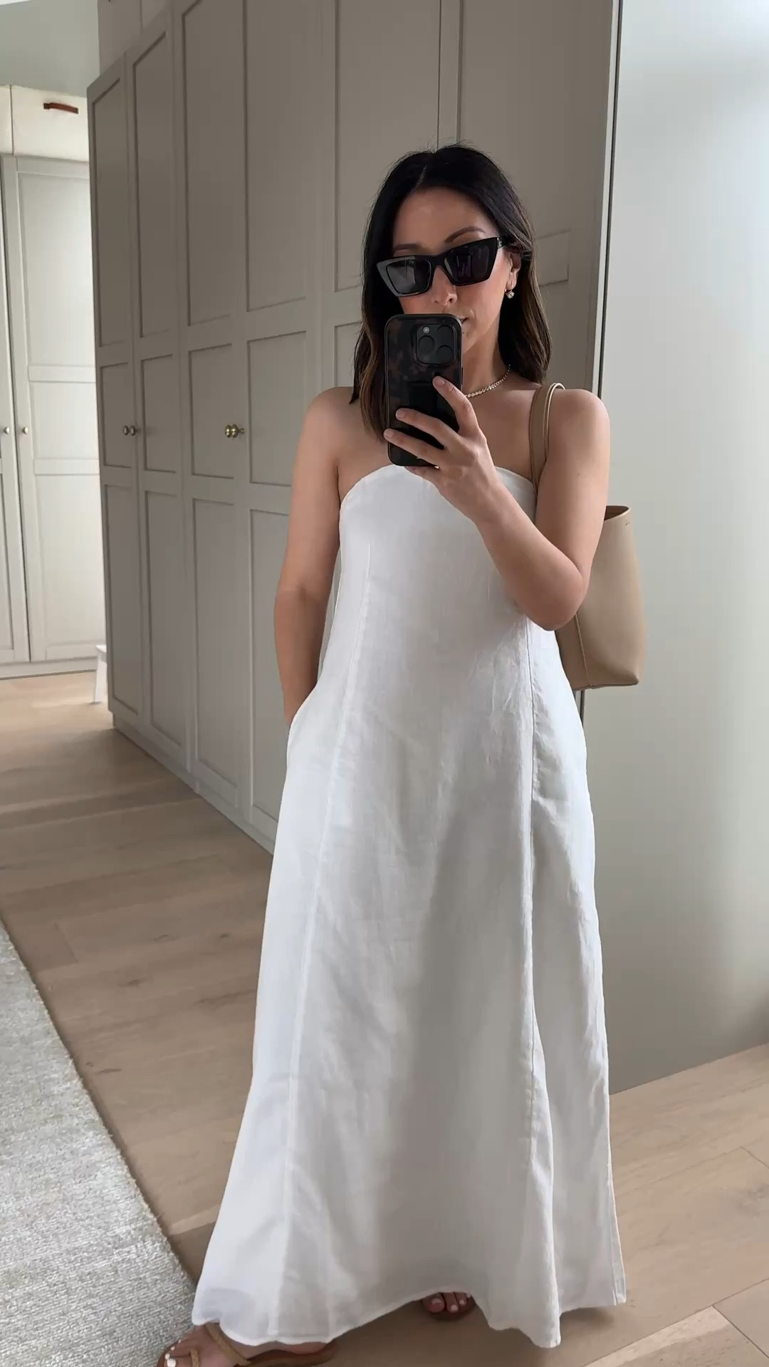 Obsessed with this linen strapless maxi. The perfect one-and-done dress for anything special this spring/summer. Lined linen and such a great fit - I’m in the xs. @Quince #quincepartner

#LTKPetite