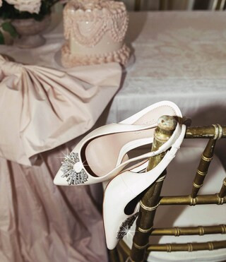 x Born on Fifth Millie Leather Jewel Ornament Slingback Pumps | Dillard's