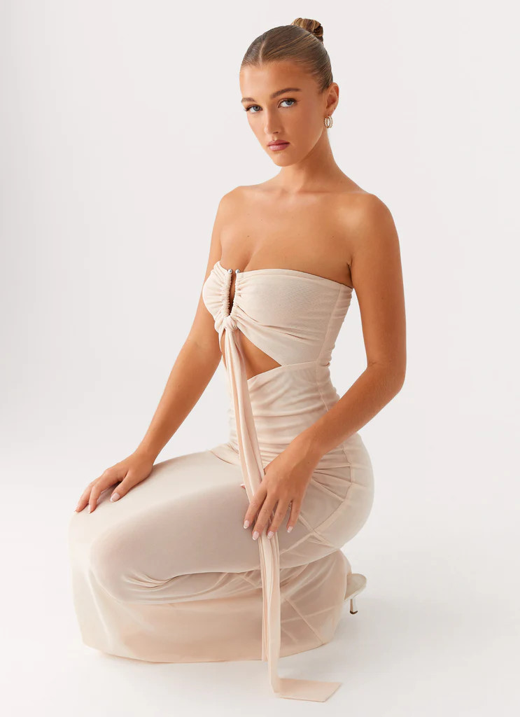 Lovie Maxi Dress - Beige | Peppermayo (Global)