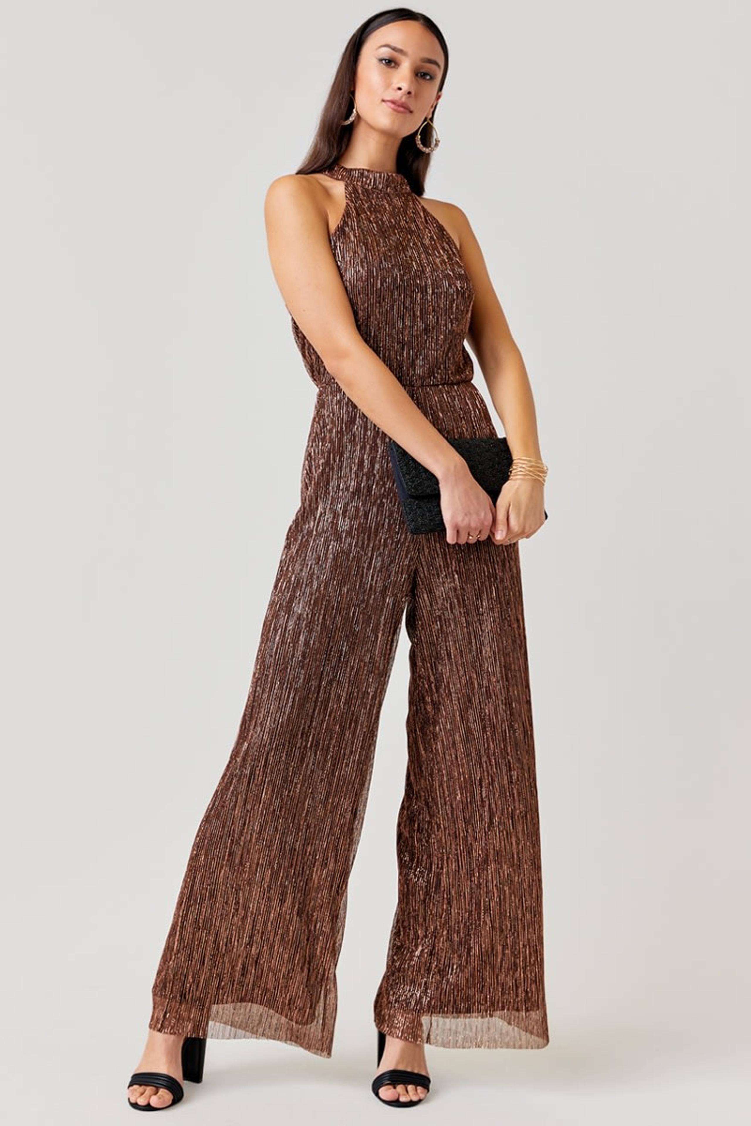 Valerie Shimmer Jumpsuit | Francesca's