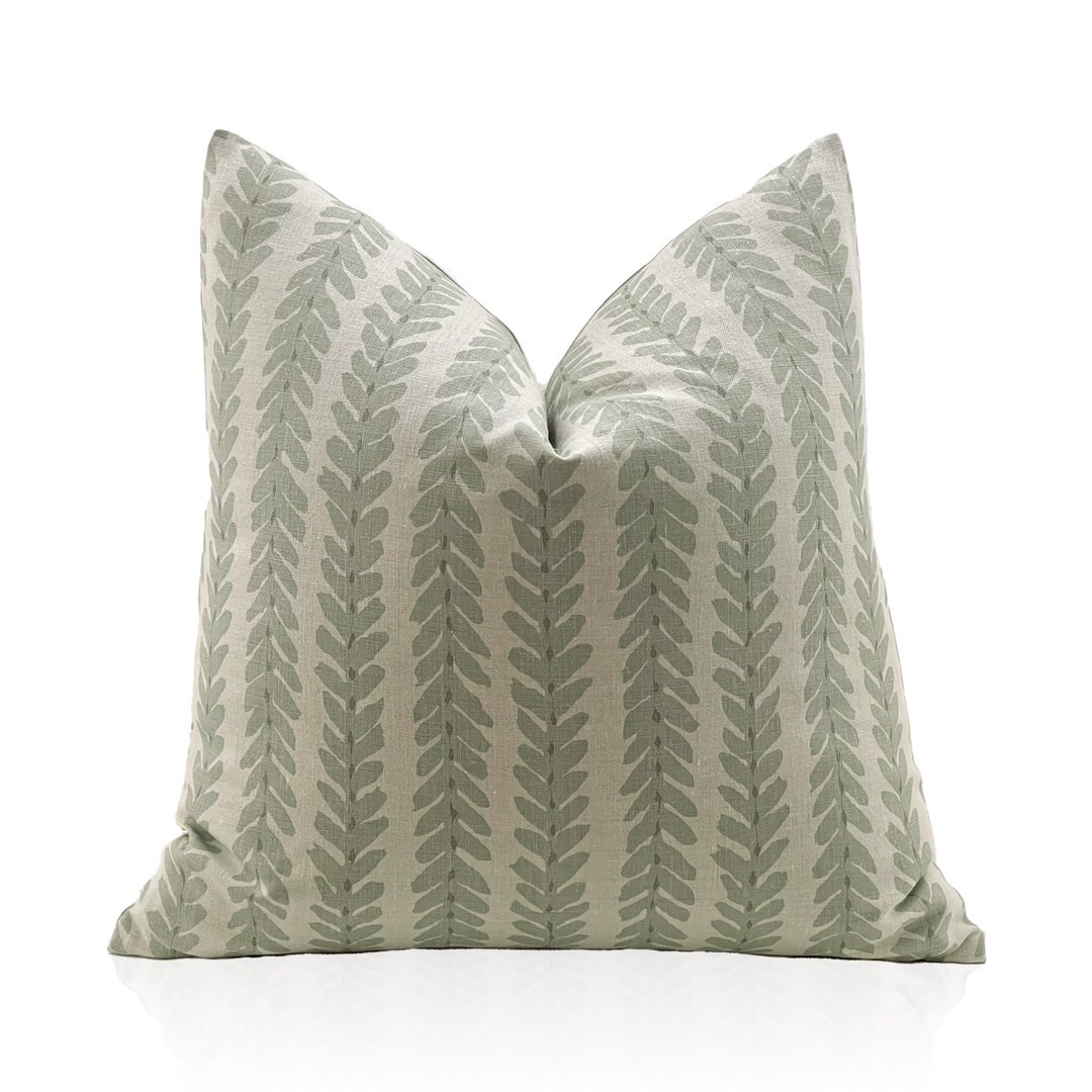 Schumacher Woodperry Pillow Cover in Sage Green Decorative - Etsy | Etsy (US)