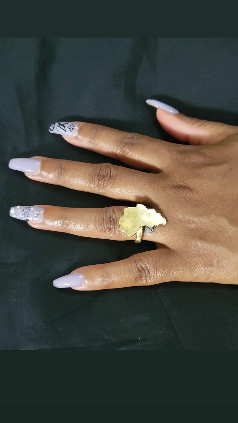 Africa Map Brass Ring, Ghanaian Brass Ring. - Etsy | Etsy (US)