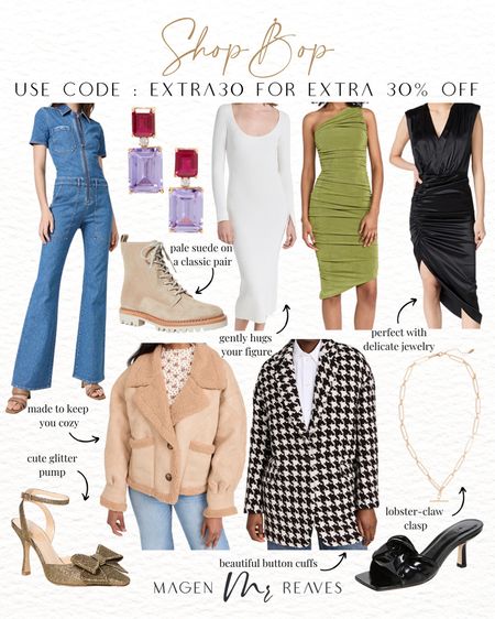 ShopBop - extra 30% off with code EXTRA30

#LTKstyletip #LTKHoliday #LTKsalealert