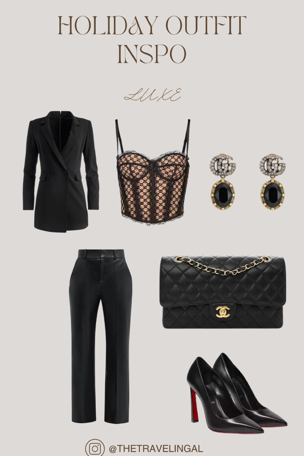 #HolidayOutfitInspo
#LuxOutfitInspo 
#GucciOutfitInspo 
#BlackOutfitInspo 
#HolidayOutfit

#LTKHoliday #LTKstyletip #LTKSeasonal
