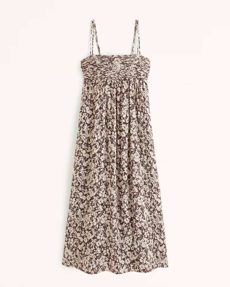 Crinkle Textured Maxi Dress | Abercrombie & Fitch (US)