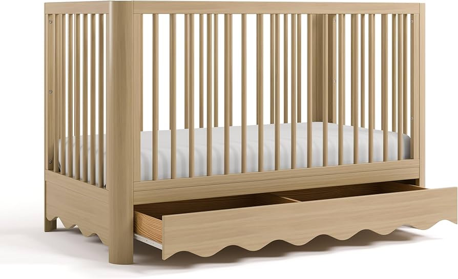 Storkcraft Casablanca Convertible Crib with Drawer and Toddler Guardrail (Driftwood) – GREENGUA... | Amazon (US)