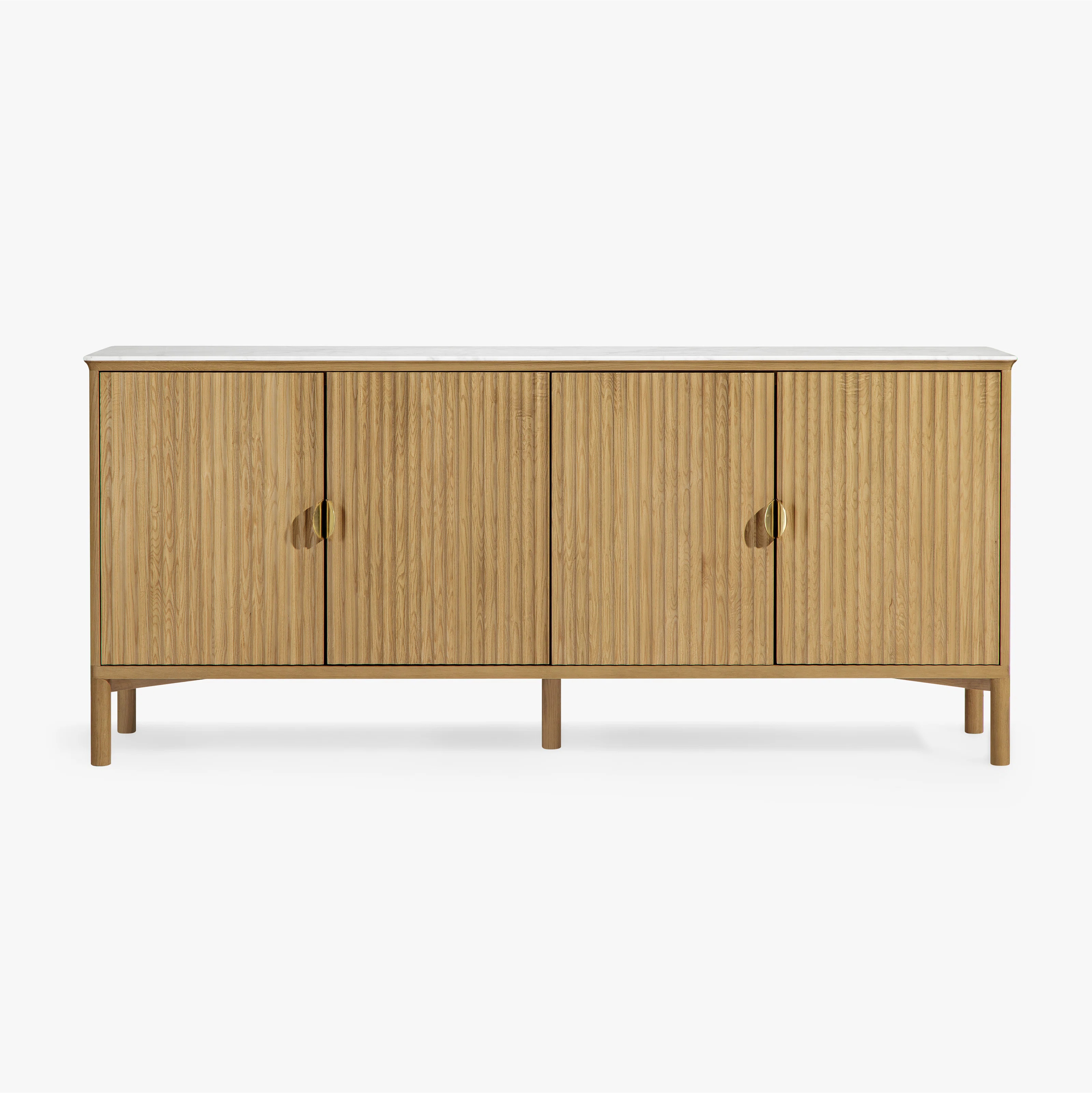 Olive 4-Door Buffet Sideboard, Carrera Marble Top | Wayfair North America