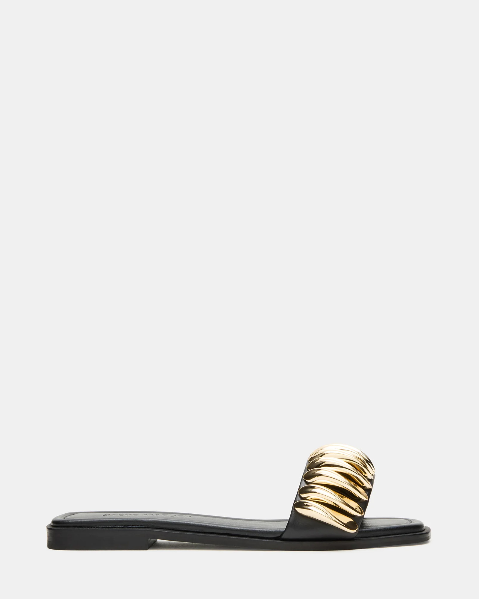 TETRIS Black Square-Toe Slide Women's Sandal | Steve Madden (US)