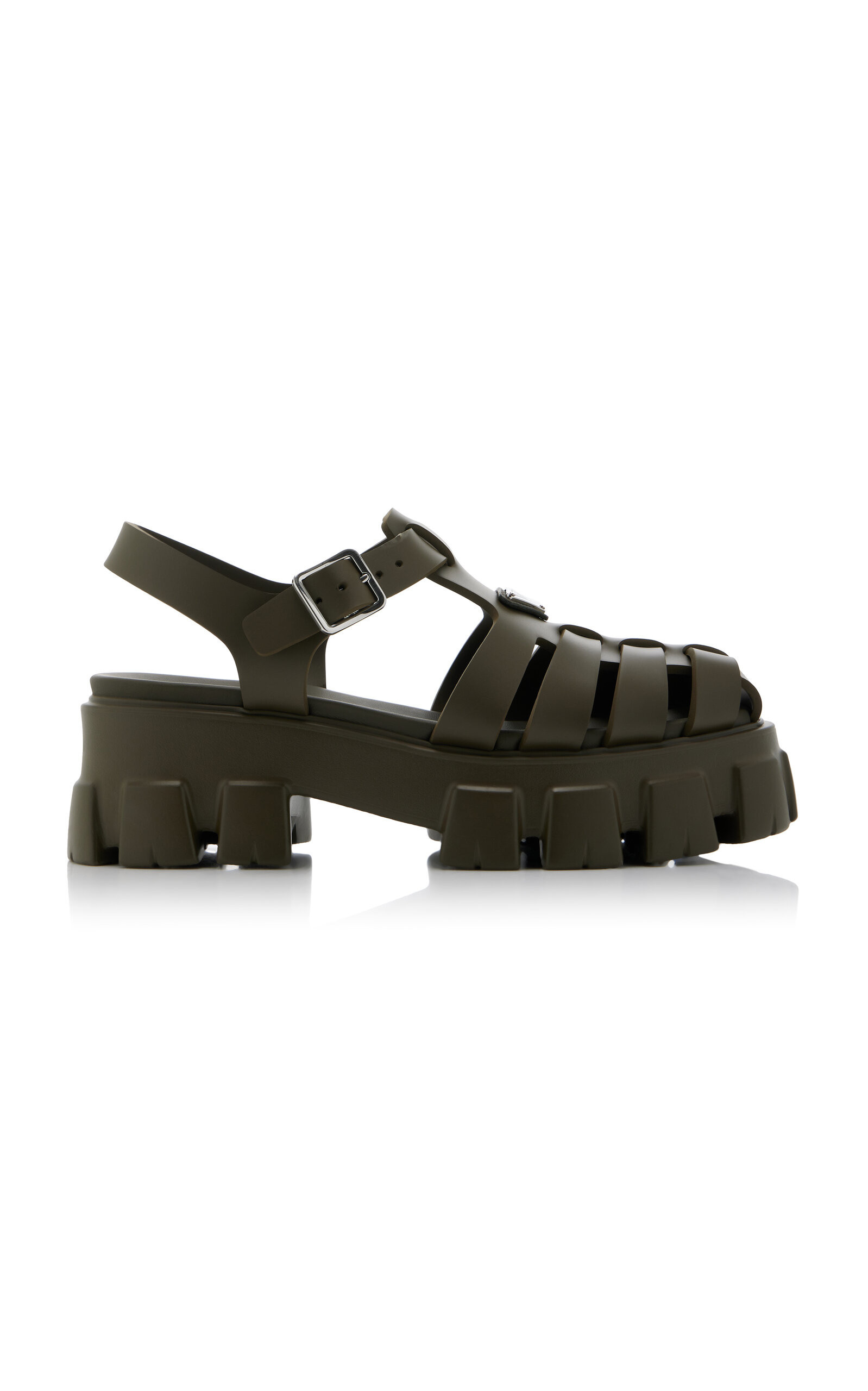 Prada - Monolith Rubber Fisherman Sandals - Green - IT 41 - Moda Operandi | Moda Operandi (Global)
