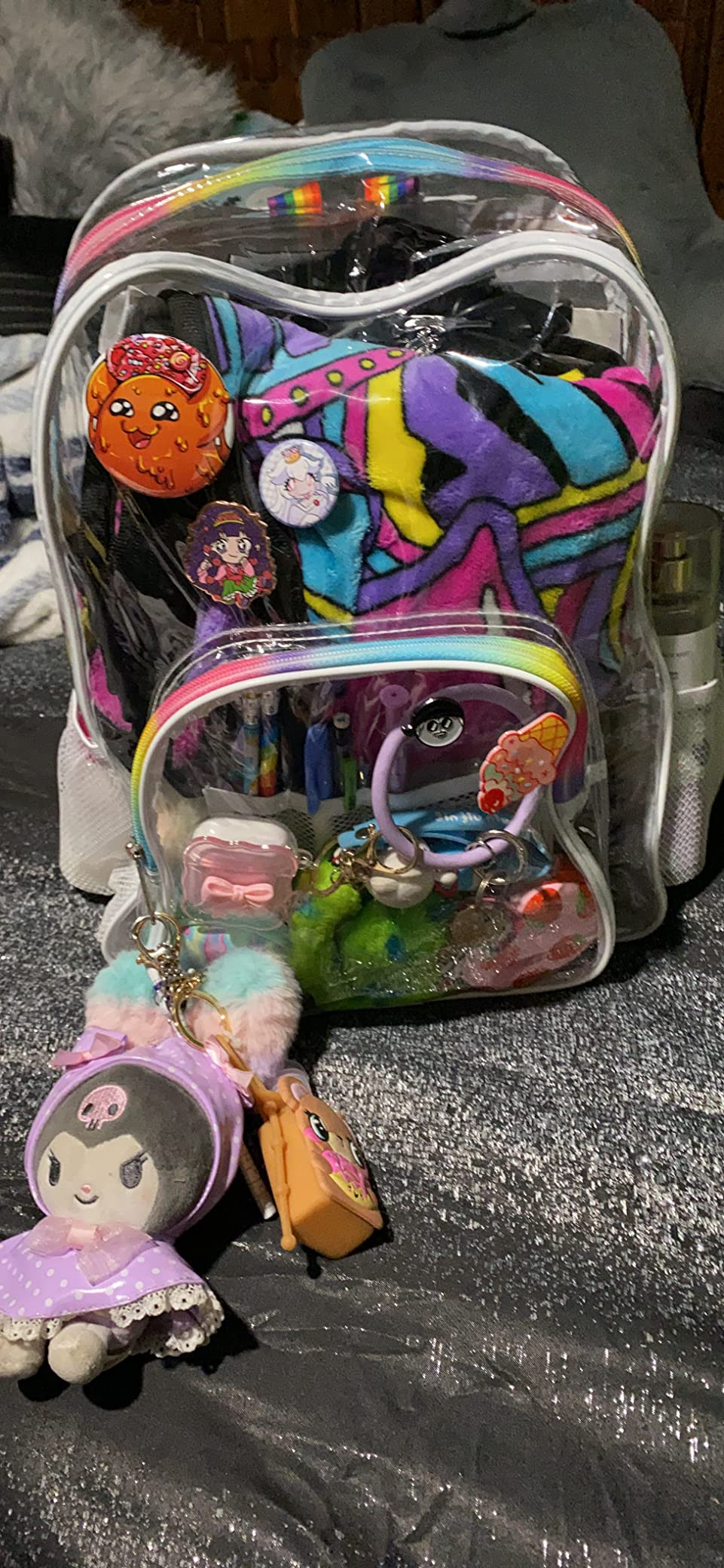 AGSDON Clear Backpack, Heavy Duty Transparent Bookbag, See Through PVC Backpacks for Women Men | Amazon (US)