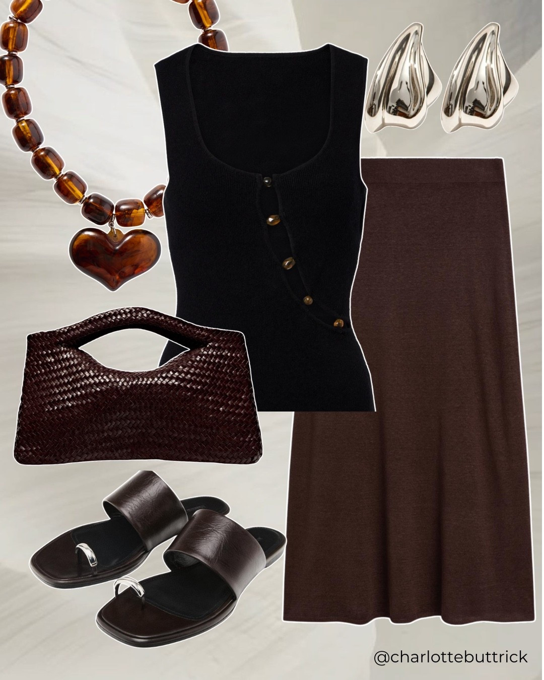 Summer holiday outfit - linen skirt - brown - Massimo dutti woven bag - Zara sandals - heart resin necklace 

#LTKuk #LTKsummer #LTKeurope