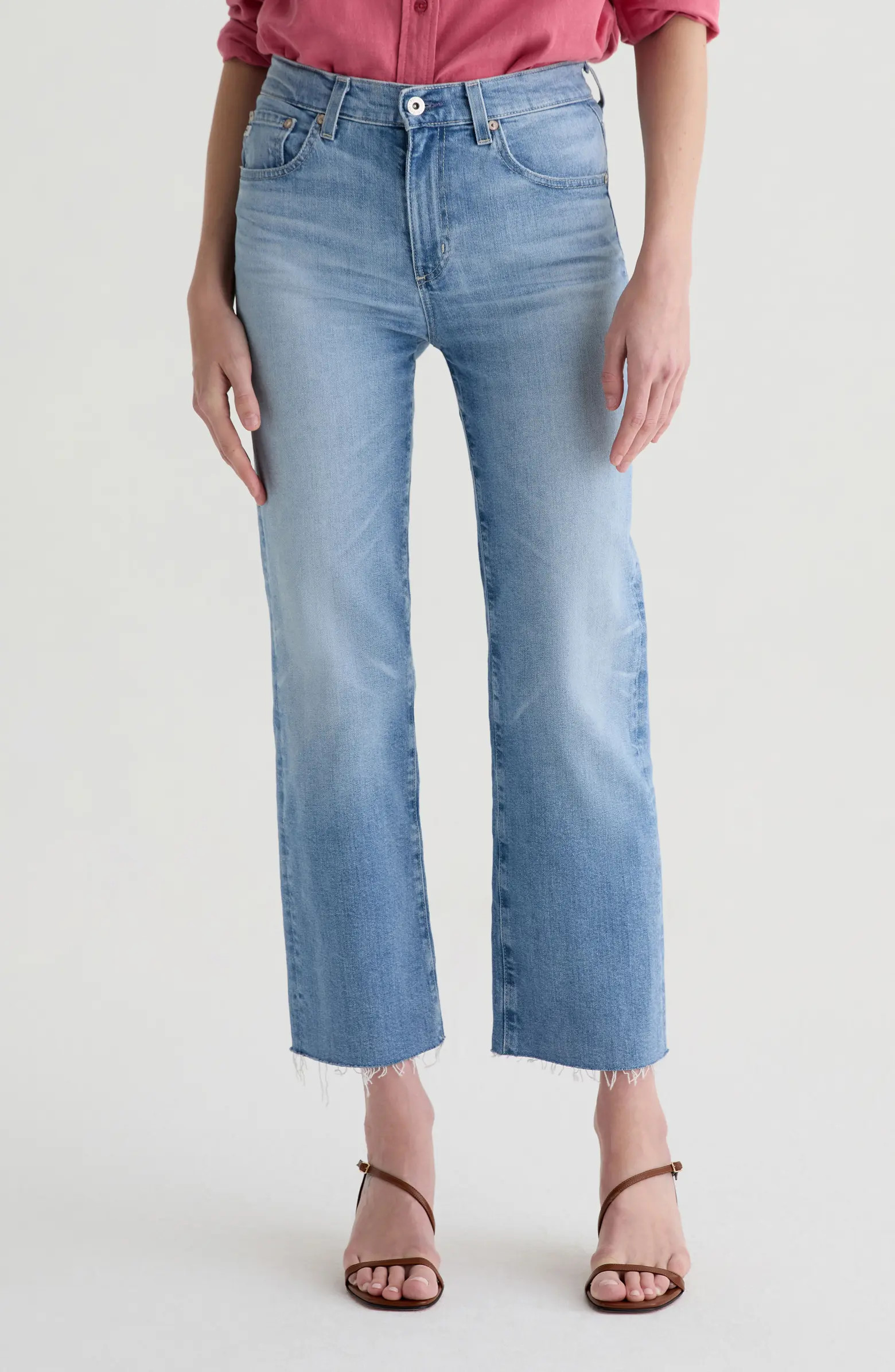 AG Brinley Mid Rise Straight Crop Jeans | Nordstrom | Nordstrom