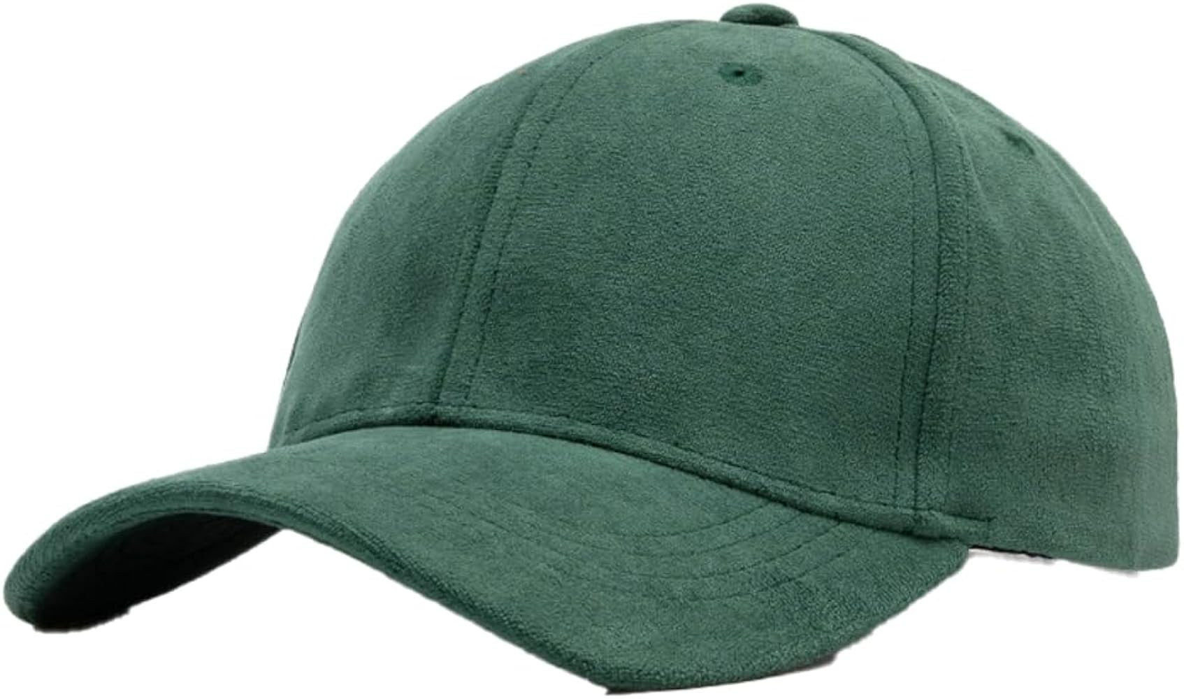 Women Men Vintage Faux Suede Baseball Cap Classic Suede Leather Adjustable Plain Hat Fall Winter | Amazon (US)