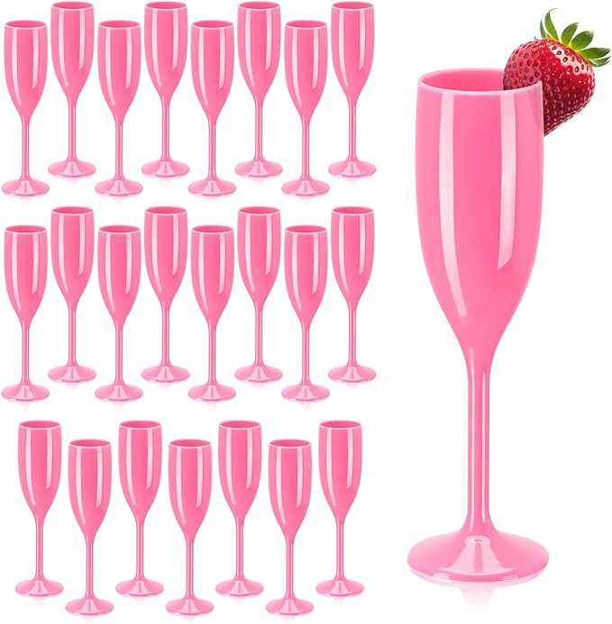 Champagne Flute Acrylic Champagne Glasses Wedding Toasting Champagne Flute Goblet Plastic Reusabl... | Amazon (US)