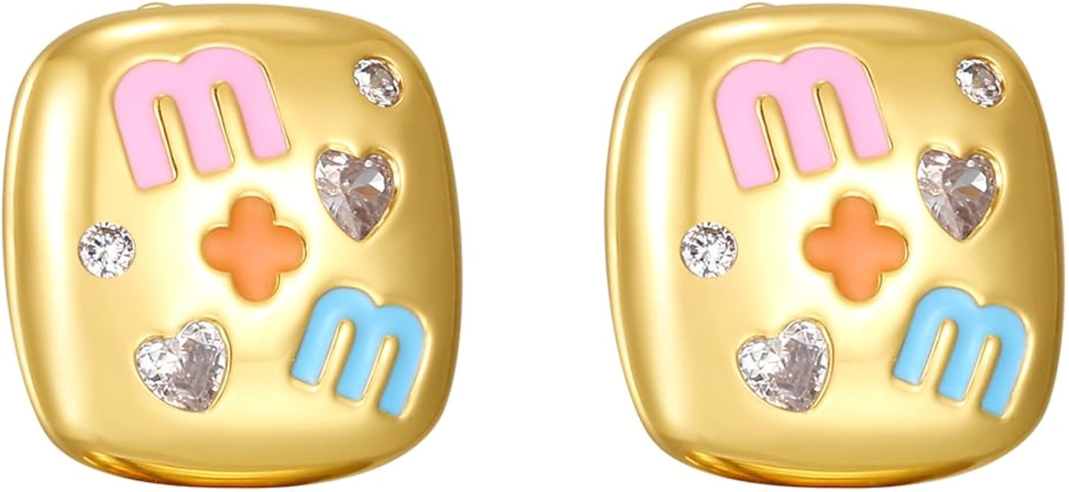 Luxurious 18K Gold Designer Stud Earrings - Hypoallergenic, Ideal for Women | beautiful Gift for ... | Amazon (US)