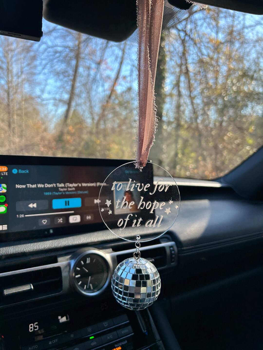 Swiftie Mirrorball Car Charm - Etsy | Etsy (US)