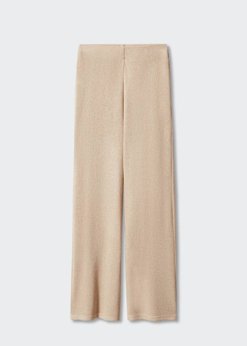 Flared knitted trousers -  Women | Mango United Kingdom | MANGO (UK)