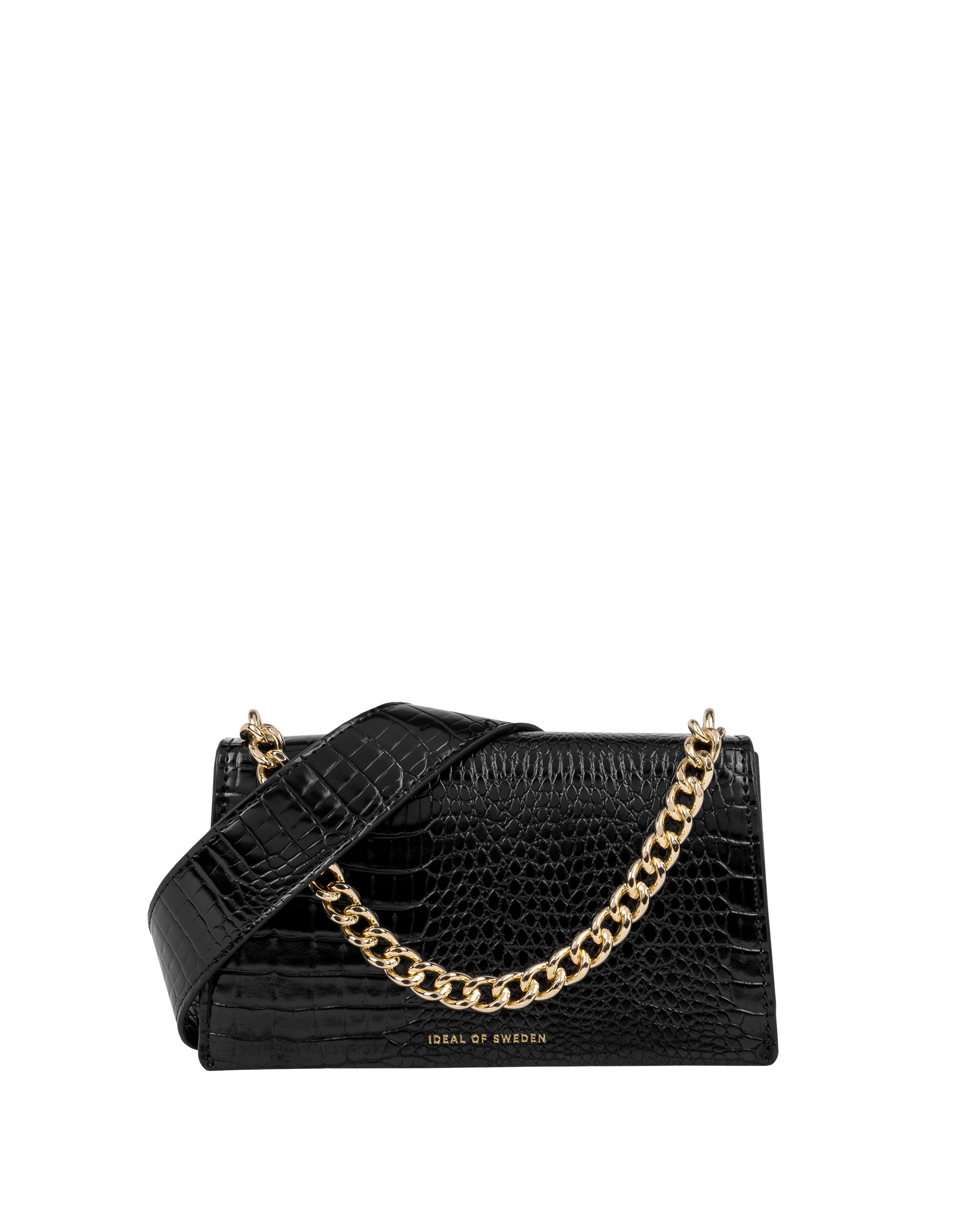 Medium Lia Baguette Bag Neo Noir Croco | iDeal of Sweden (CA)