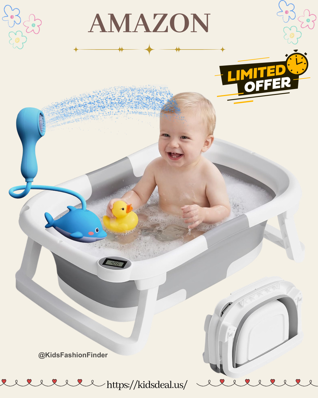 🛁👶 Baby Bath Time Essentials ✨

Make bath time easier, safer, and more fun! 💙

🛁 Baby Bathtub for Newborn to Toddler

🧳 Foldable & portable for easy storage and travel

🚿 Rechargeable Baby Bath Shower Head

💦 Gentle water flow makes rinsing quick and easy

🧼 Perfect for washing baby's hair without the tears

Two must-haves to make bath time a breeze for both parents and little ones! 🫧💕

#BabyBath #BabyBathtub #BathTime #BabyEssentials #Newborn #Toddler #BabyShower #TravelBaby #Parenting #MomLife #BabyGear #BabyMustHaves #BathTimeFun #DealAlert #FamilyLife 🛁👶

#LTKmomlife #LTKTravel #LTKBaby