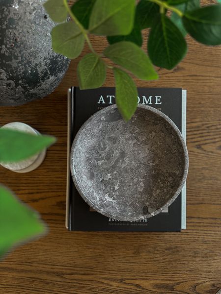 H&M home decor, marble serving bowl, trending decor, coffee table decor, round coffee table styling, coffee table books, spring stems, moody decorrations

#LTKhome