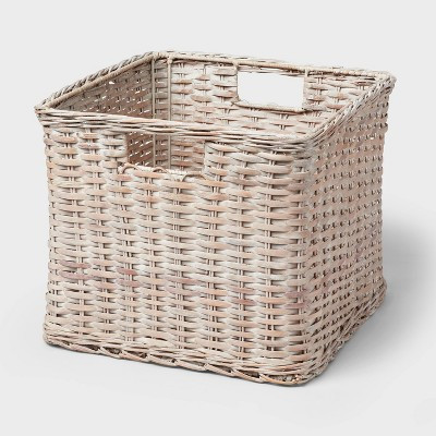 Woven Rattan Crate White Washed - Brightroom™ | Target
