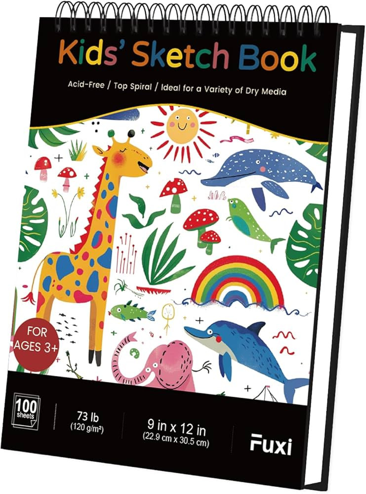 Sketch Book for Kids, 9" x 12" Kid Sketchbook, 100 Sheets (73lb/120gsm) Thick Drawing Paper for K... | Amazon (US)