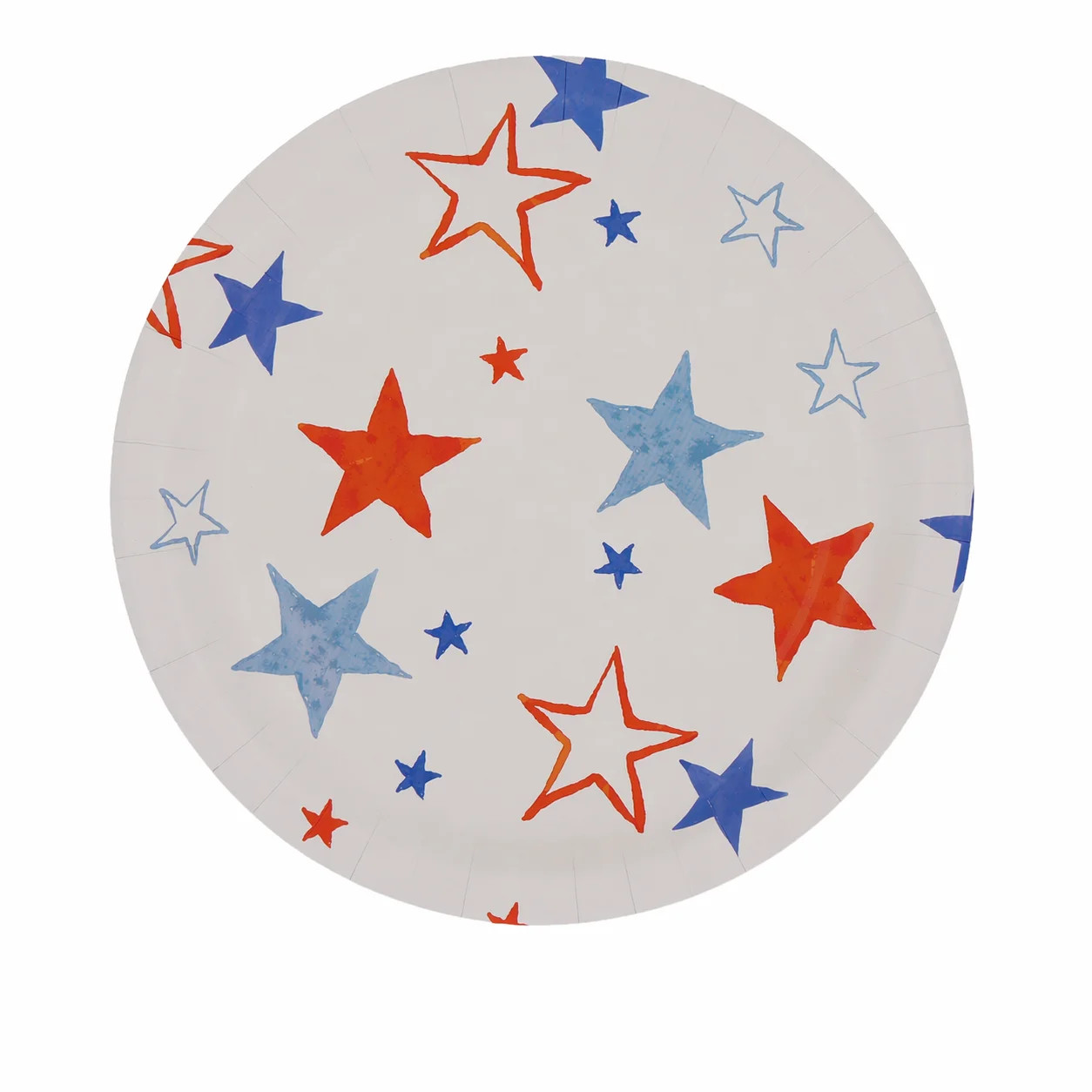 Red/White/Blue Stars Disposable Paper Plates, 10", 8 Count, Patriotic by Way To Celebrate | Walmart (US)