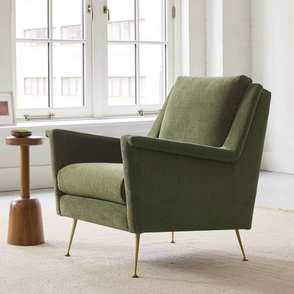 Carlo Mid-Century Chair - Metal Legs | West Elm (US)