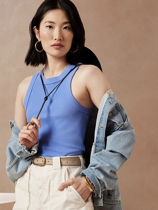 Fitted Ribbed Tank | Banana Republic (US)
