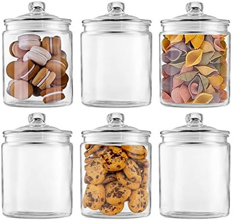 Amazon.com: Glass Jars 32oz,Maredash Candy Jar with Lid For Household,Food Grade Clear Jars (6 Pa... | Amazon (US)